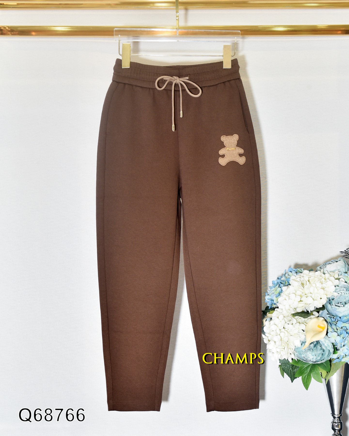 QUẦN THUN NÂU LOGO GẤU 68766