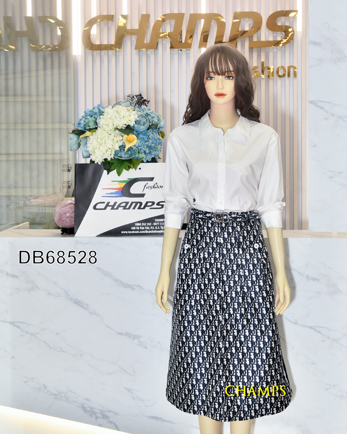 BỘ DIOR ÁO SƠ MI +CV 68528