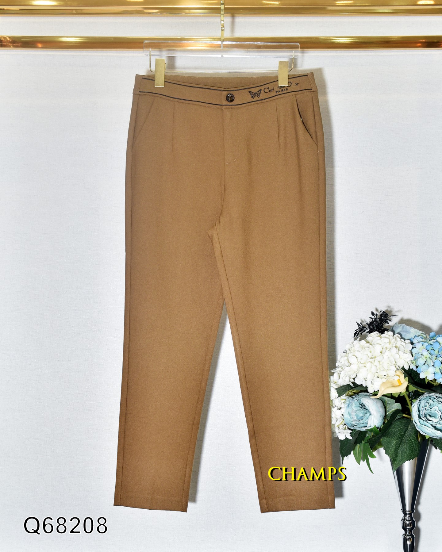 QUẦN TÂY 90F DẠ NÂU LƯNG DIOR 68208