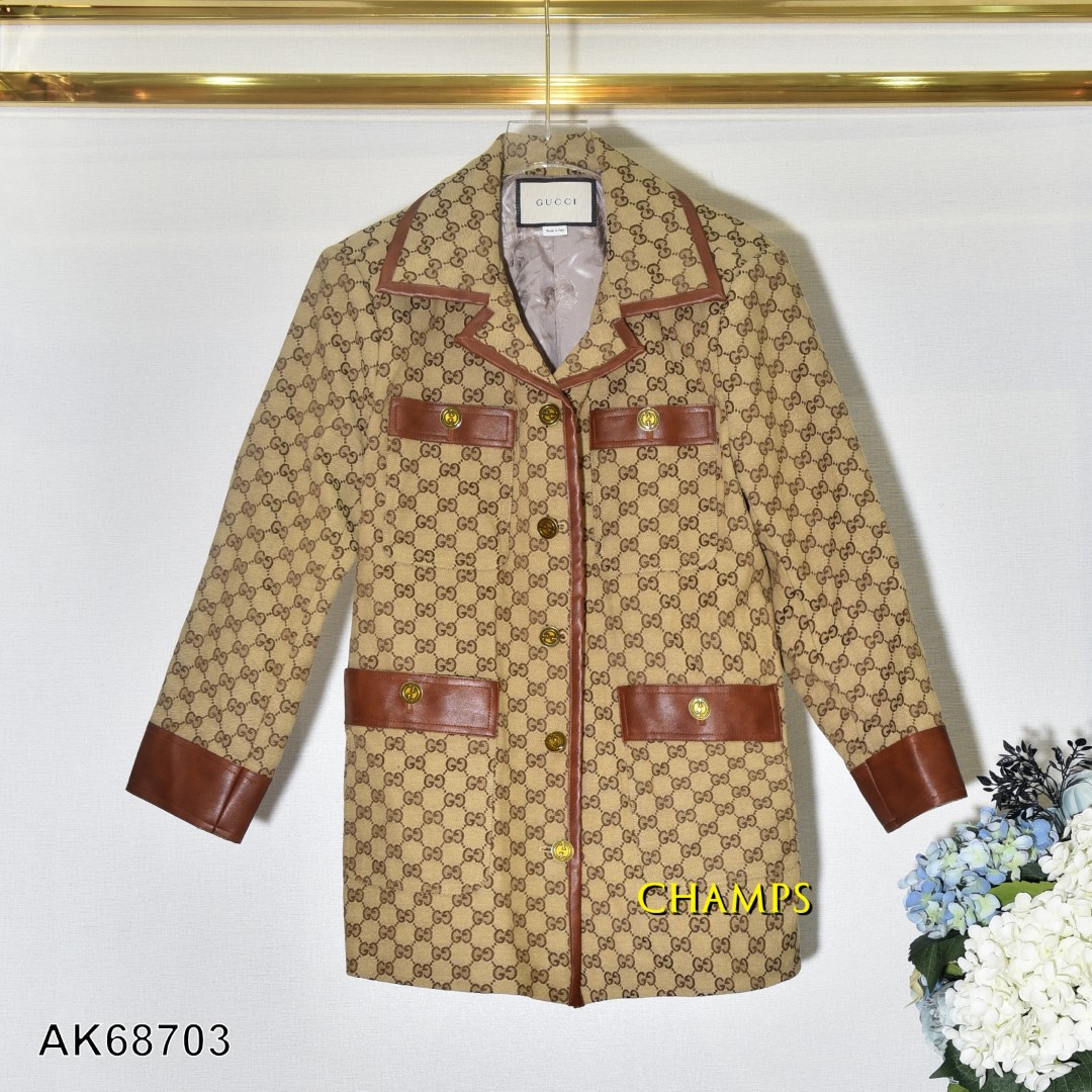 ÁO KHOÁC GUCCI NÂU PHỐI +DN 68703