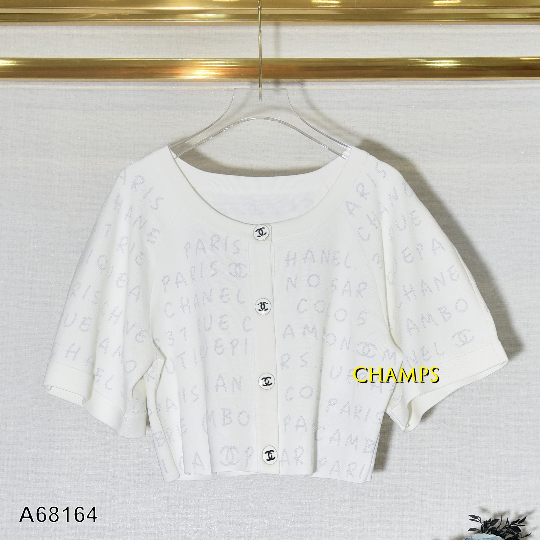 ÁO KHOÁC LEN TRẮNG CHANEL 68164