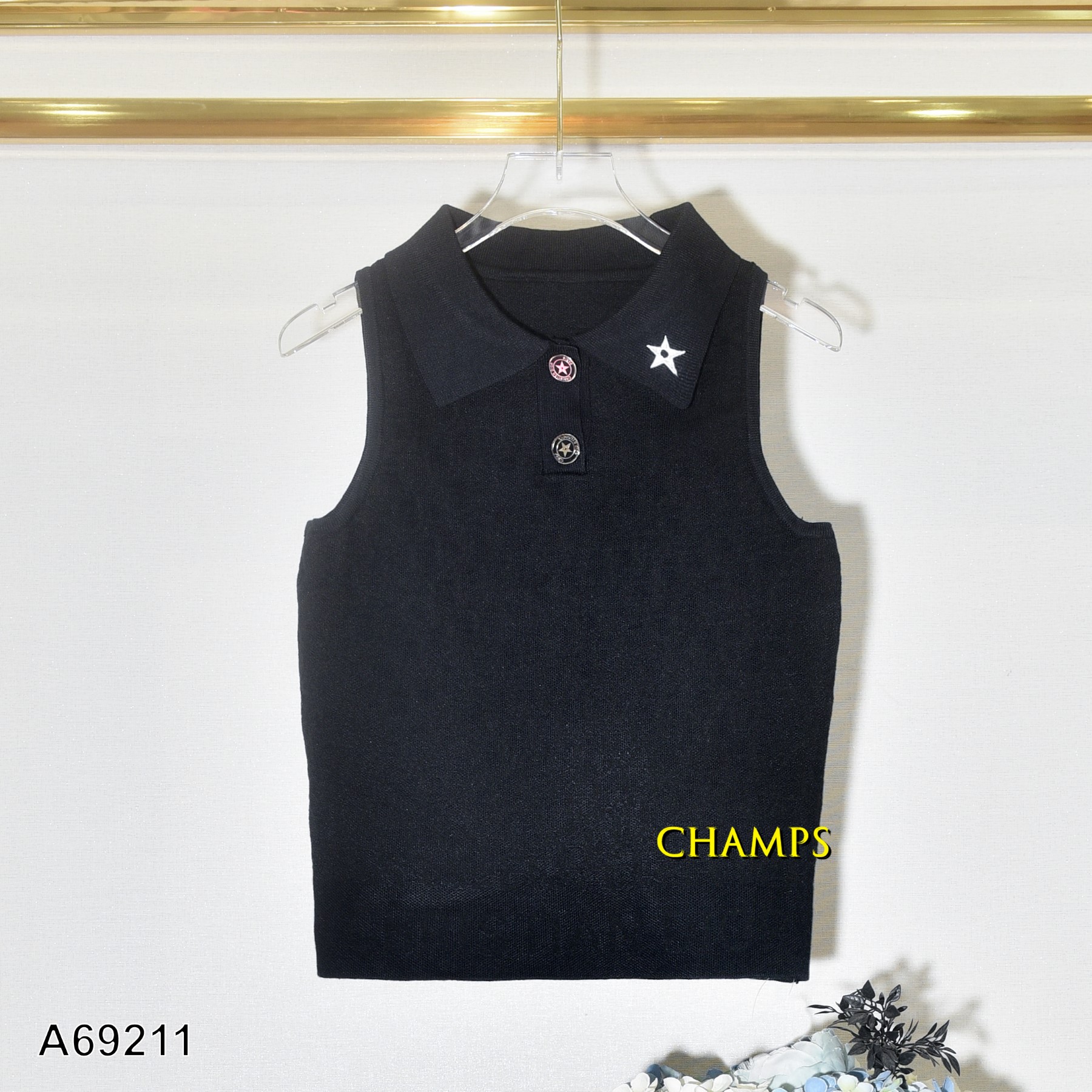 ÁO SÁT NÁCH CỔ DIOR ĐEN 69211