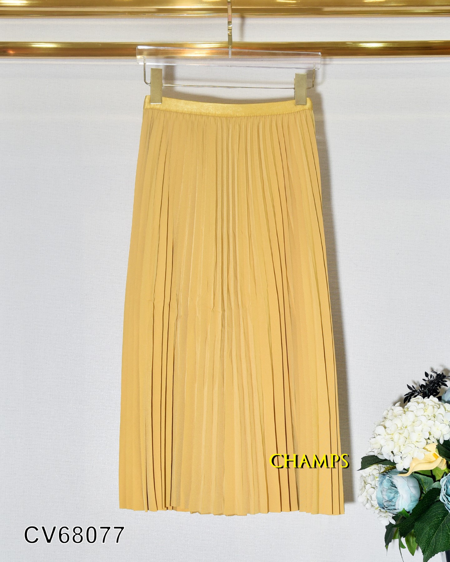 CHÂN VÁY XẾP LY VÀNG 68077