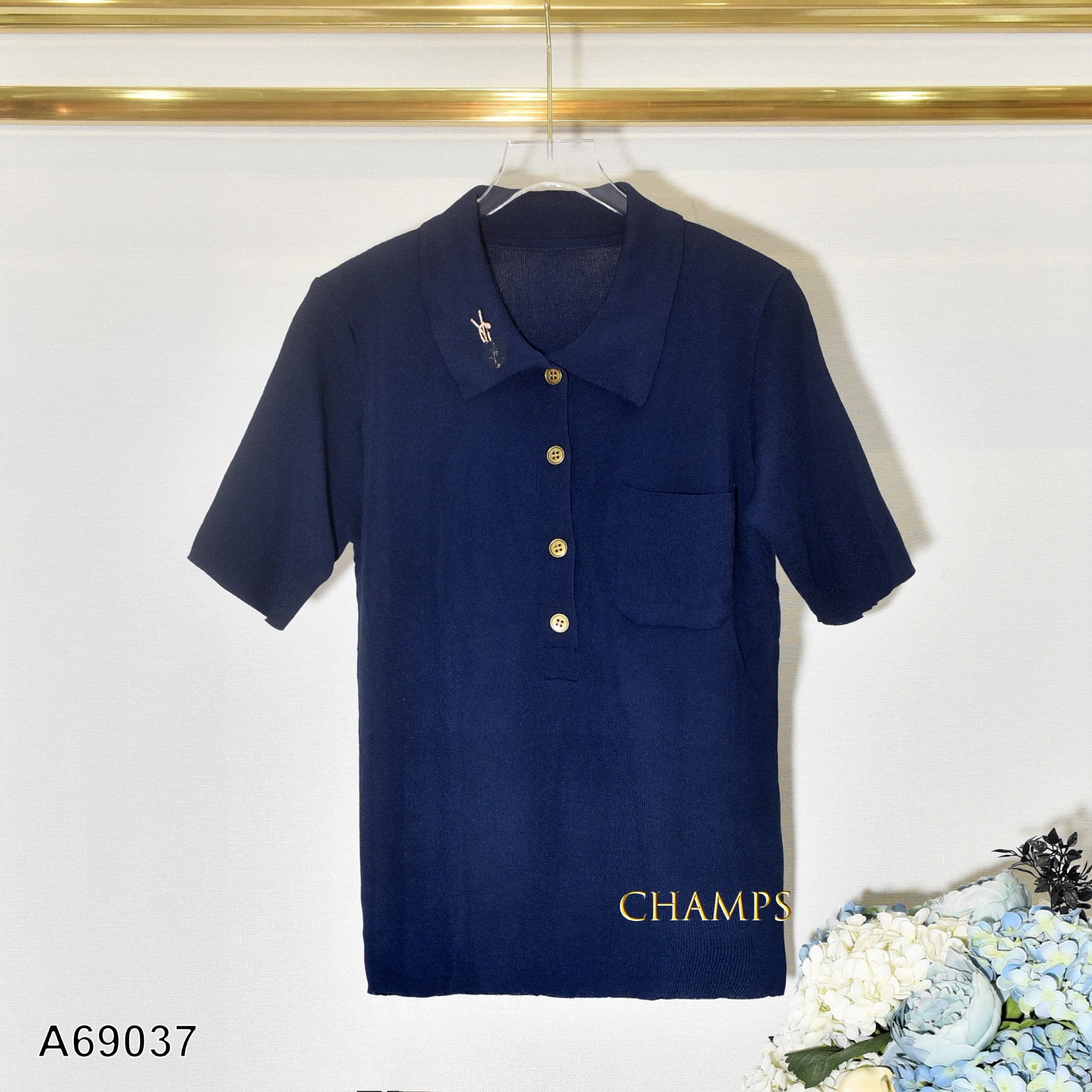 ÁO LEN XANH YSL +CÀI 69037