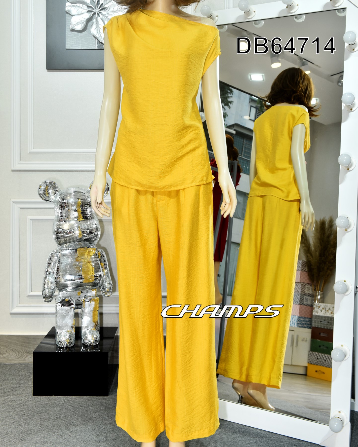 BỘ LỤA VÀNG +QUẦN SUÔN TƠ 64714