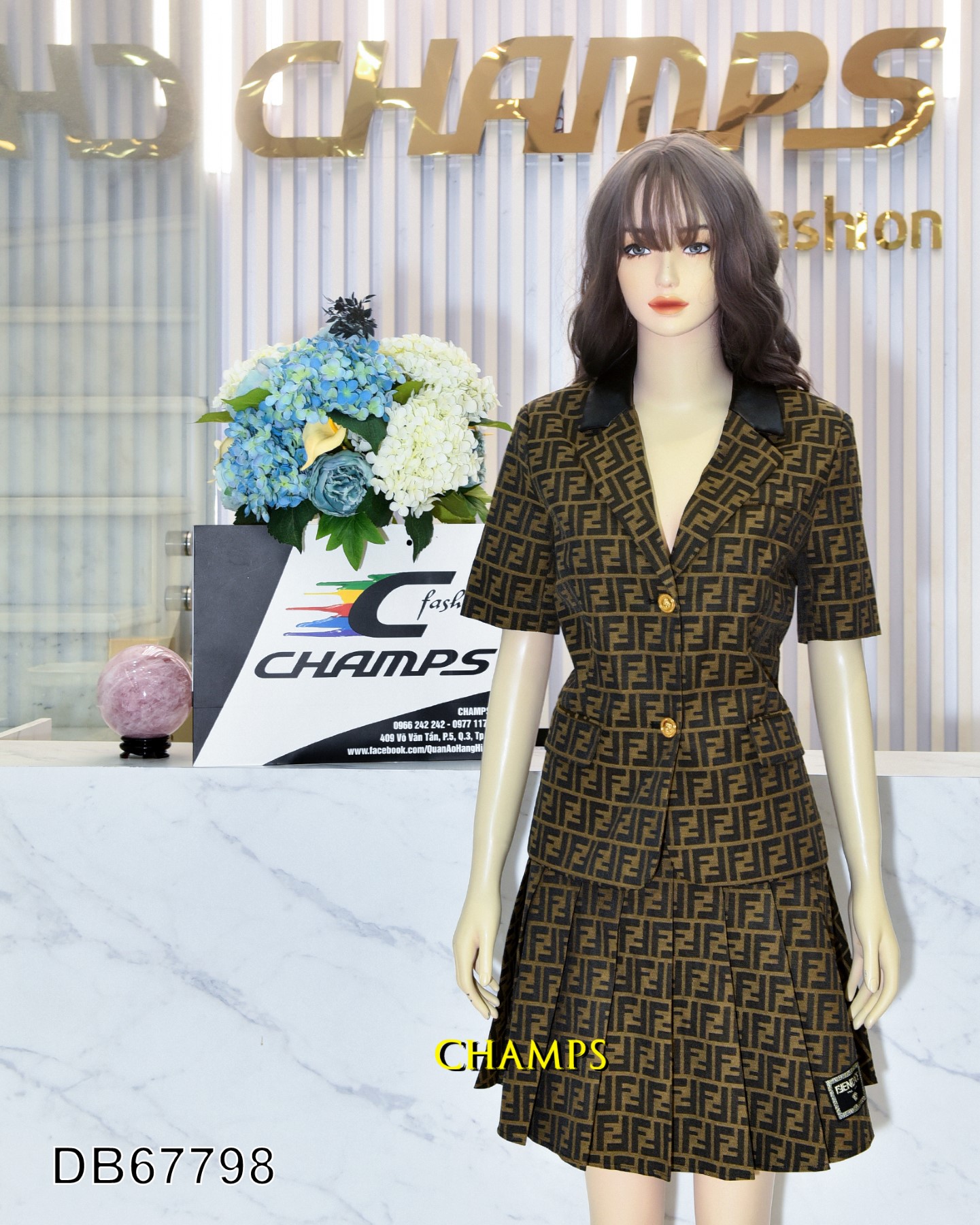 BỘ VEST FENDI NÂU +CV 67798