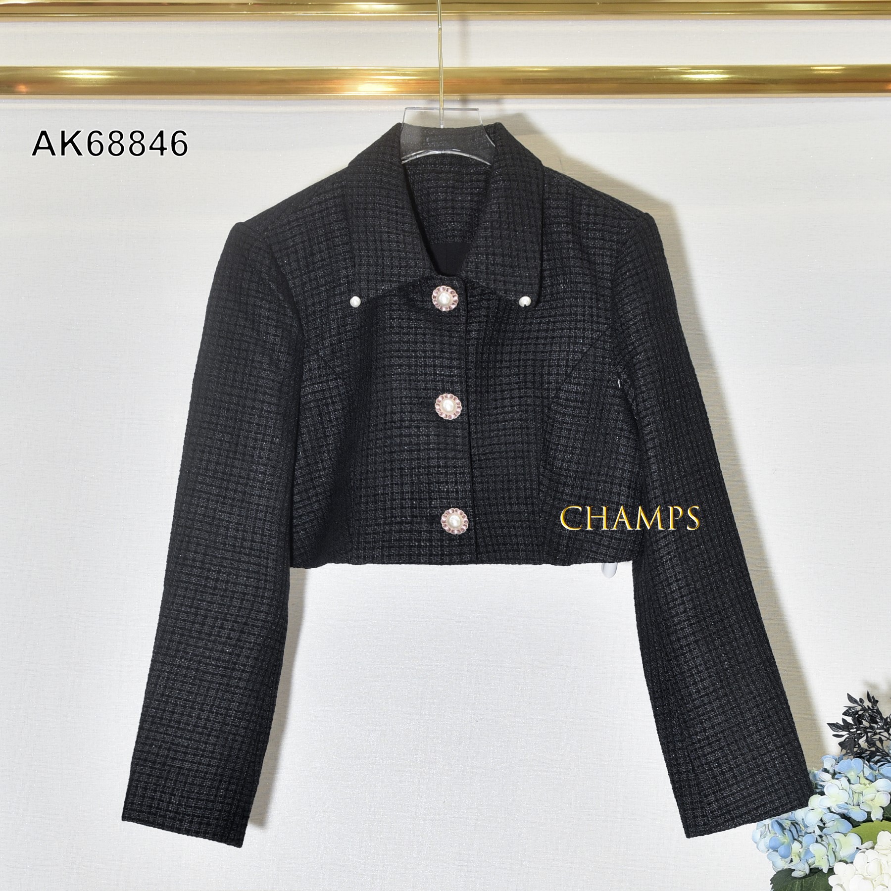 ÁO KHOÁC VEST DẠ ĐEN LỬNG 68846