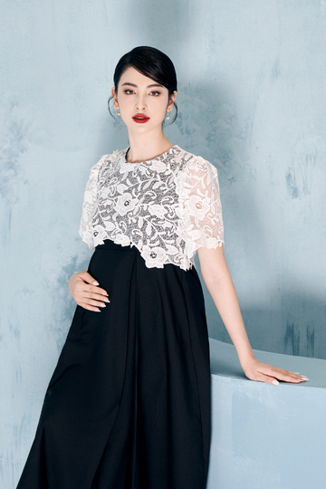 Vera Dress (Váy phối áo ren)