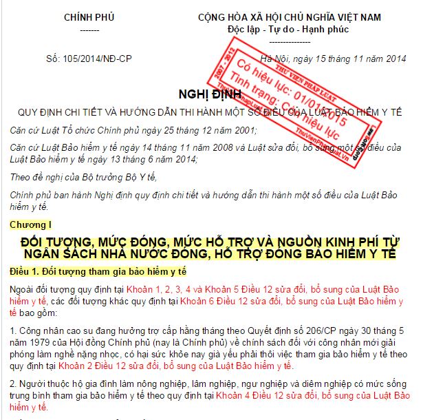 nghi-dinh-105-2014-huong-dan-thi-hanh-mot-so-dieu-cua-luat-bao-hiem-y-te