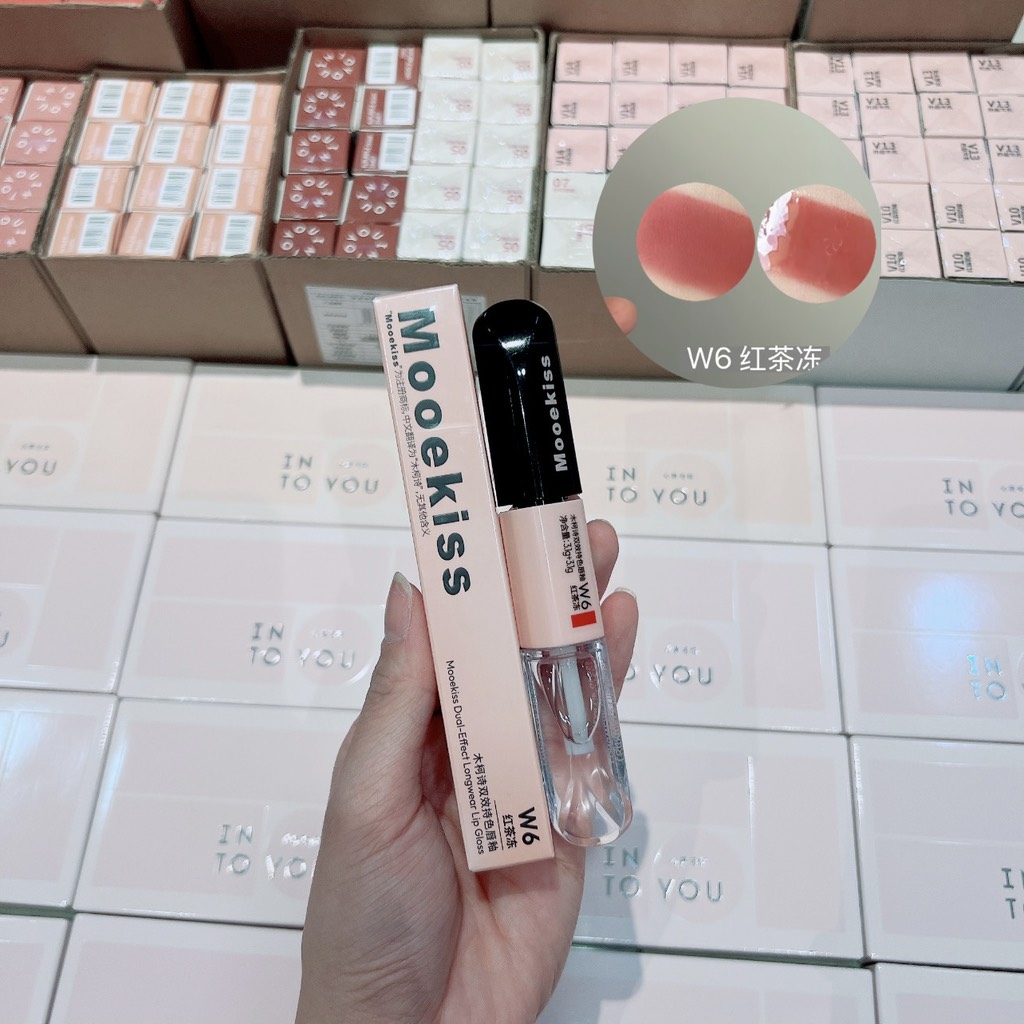 Son Bóng 2 đầu Mooekiss Dual-Effect Longwear Lip Gloss