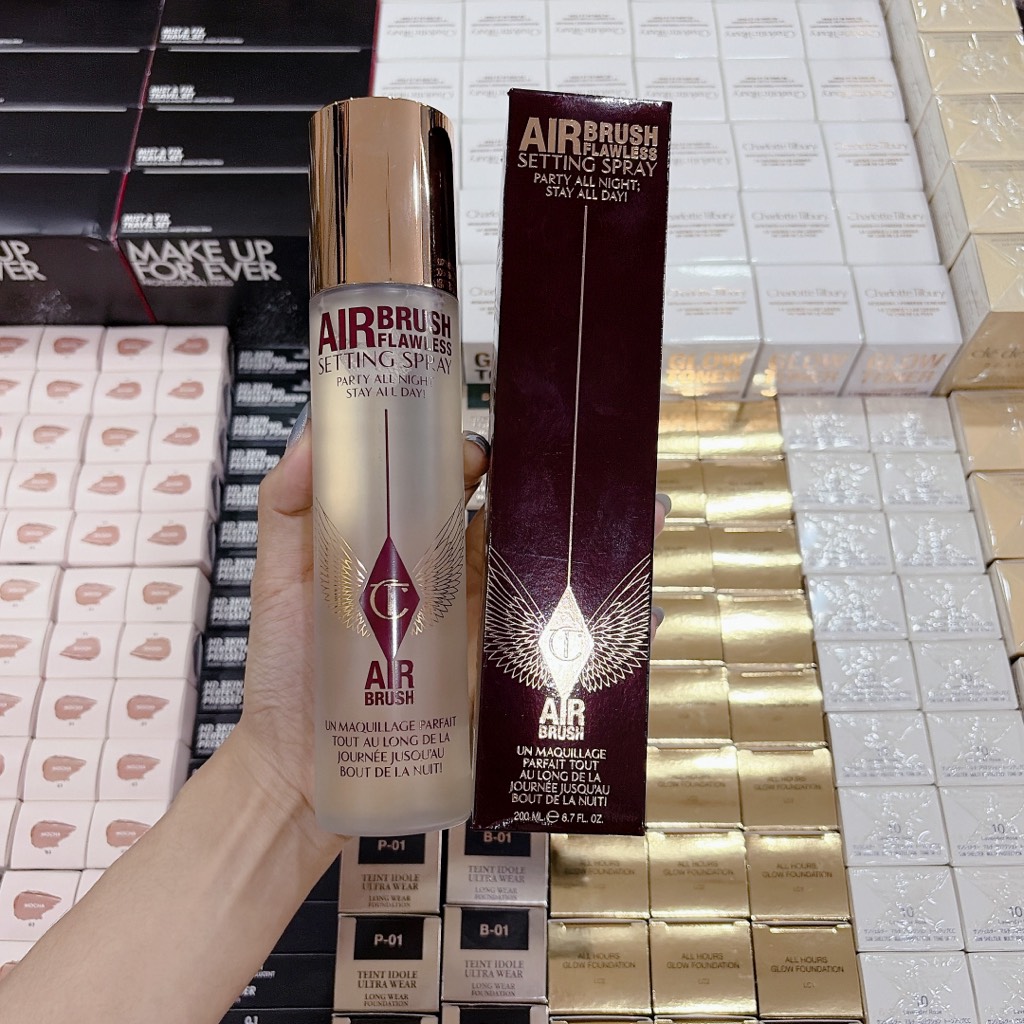 Xịt Khóa Makeup Charlotte AirBrush Flawlers