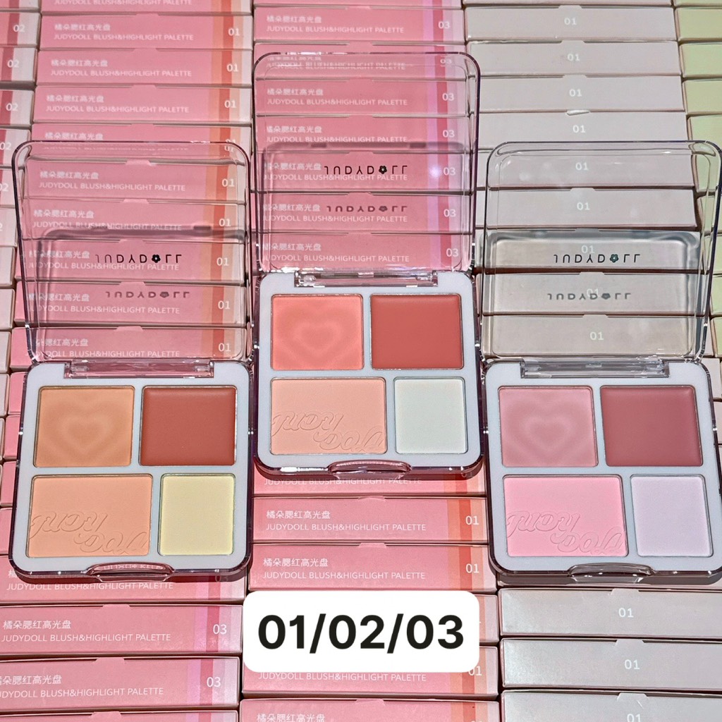 Bảng Highlight & Má Hồng JUDYDOLL 4 ô