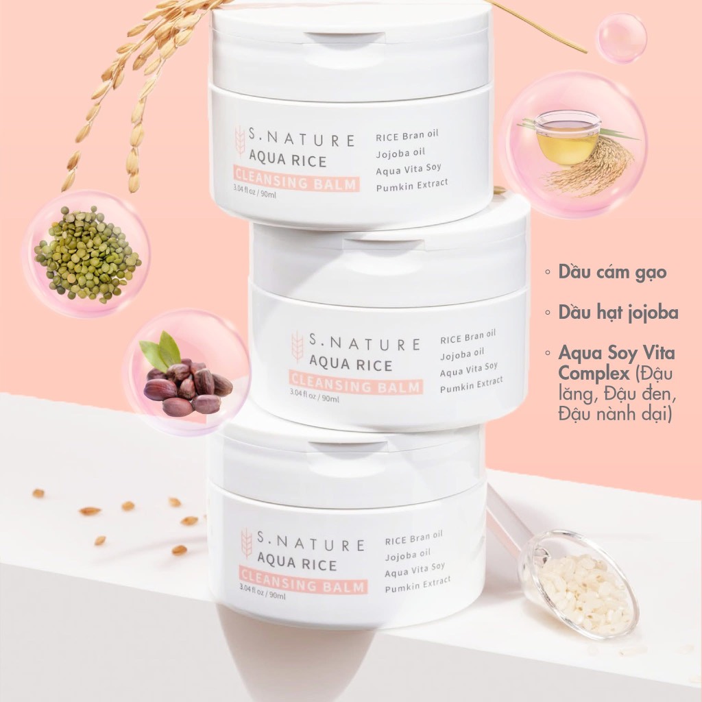 VAT - [ PEONYNK ] Sáp Tẩy Trang S.Nature Aqua Rice