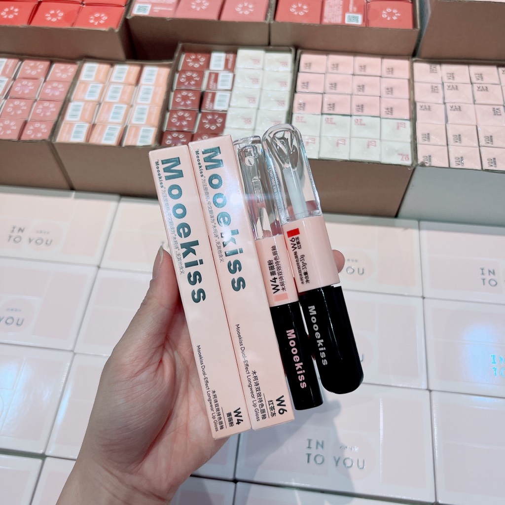 Son Bóng 2 đầu Mooekiss Dual-Effect Longwear Lip Gloss
