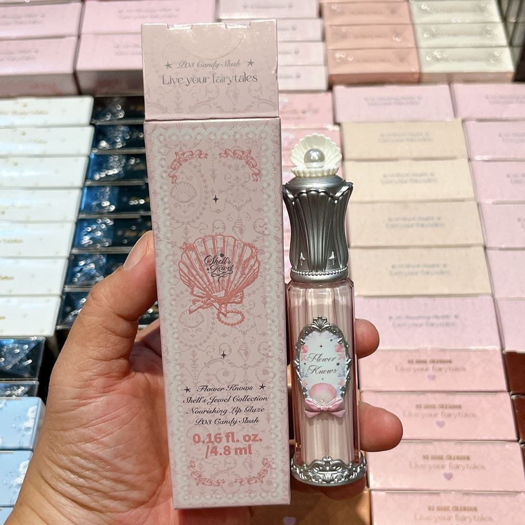 Son Bóng flower Knows Shell’s Fewel Lip Glaze