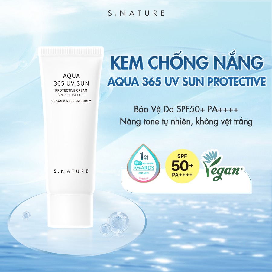 VAT - [ PEONYNK ] Kem Chống Nắng S.Nature Aqua 365 UV Sun 40ml