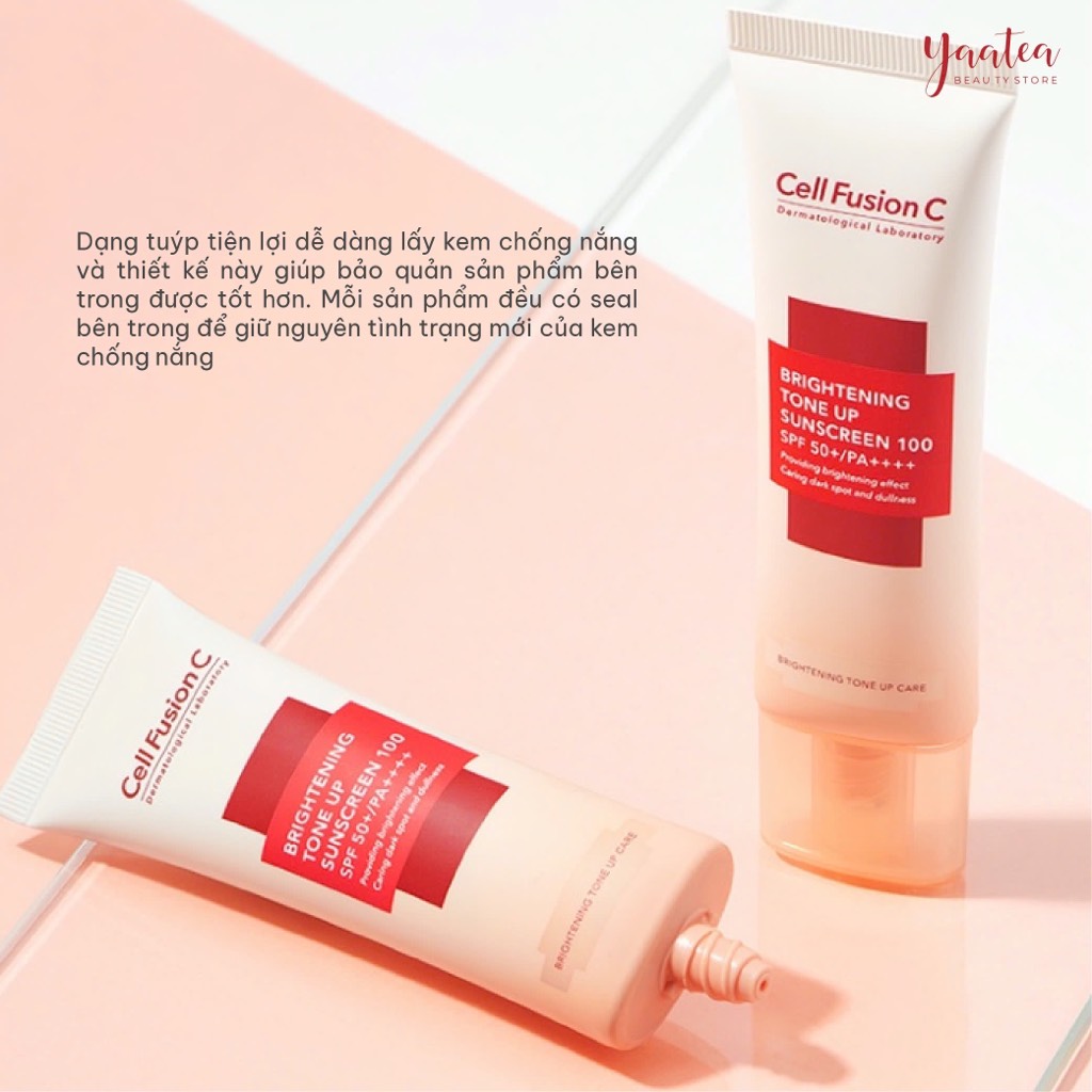 Kem Chống Nắng Cell Fusion C Brightening Tone Up Care SPF50 CT