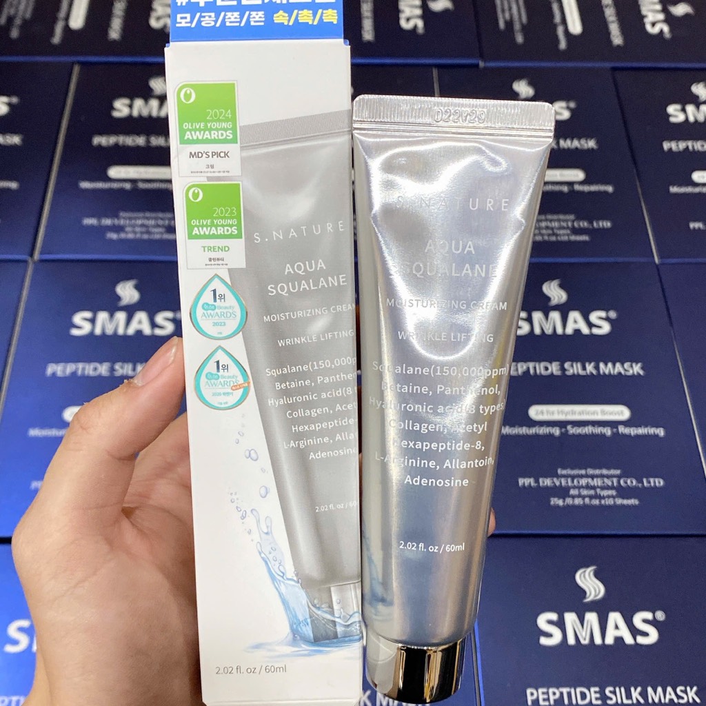 VAT - [ PEONYNK ] Kem Dưỡng S.Nature Aqua Squalane Cream