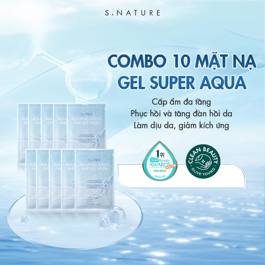 VAT - [ PEONYNK ] Mặt Nạ S.Nature Aquagel Oasis Ampule