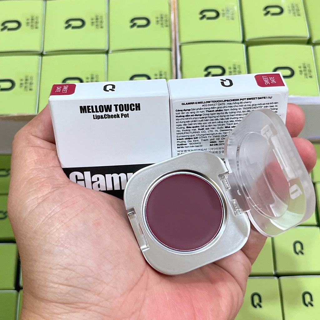 Son & Má hồng GLAMRR Q Mellow Touch Lip Cheek Pot 1.8g