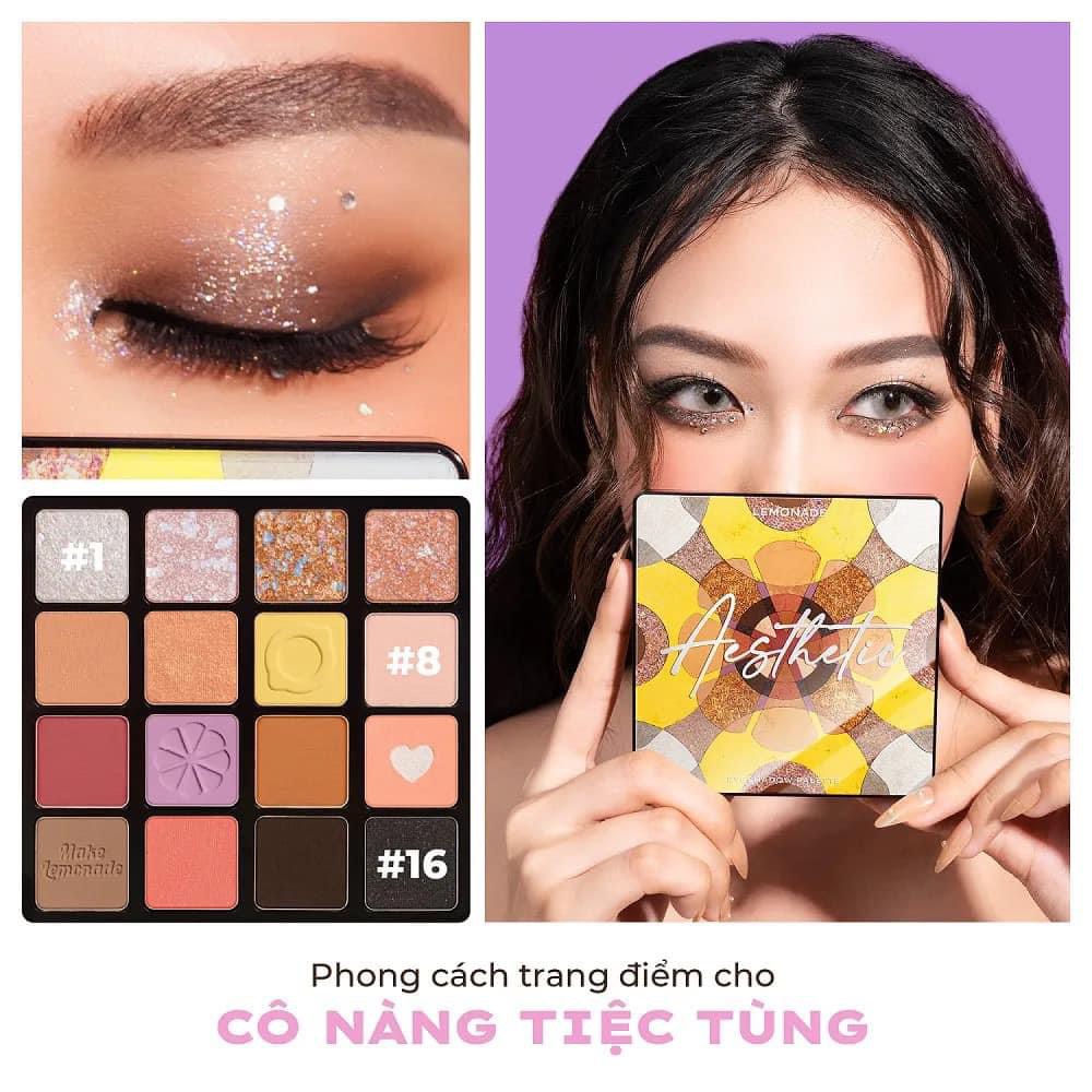 Bảng Mắt Lemonade Aesthetic Eyeshadow Palette Version 2 16 ô