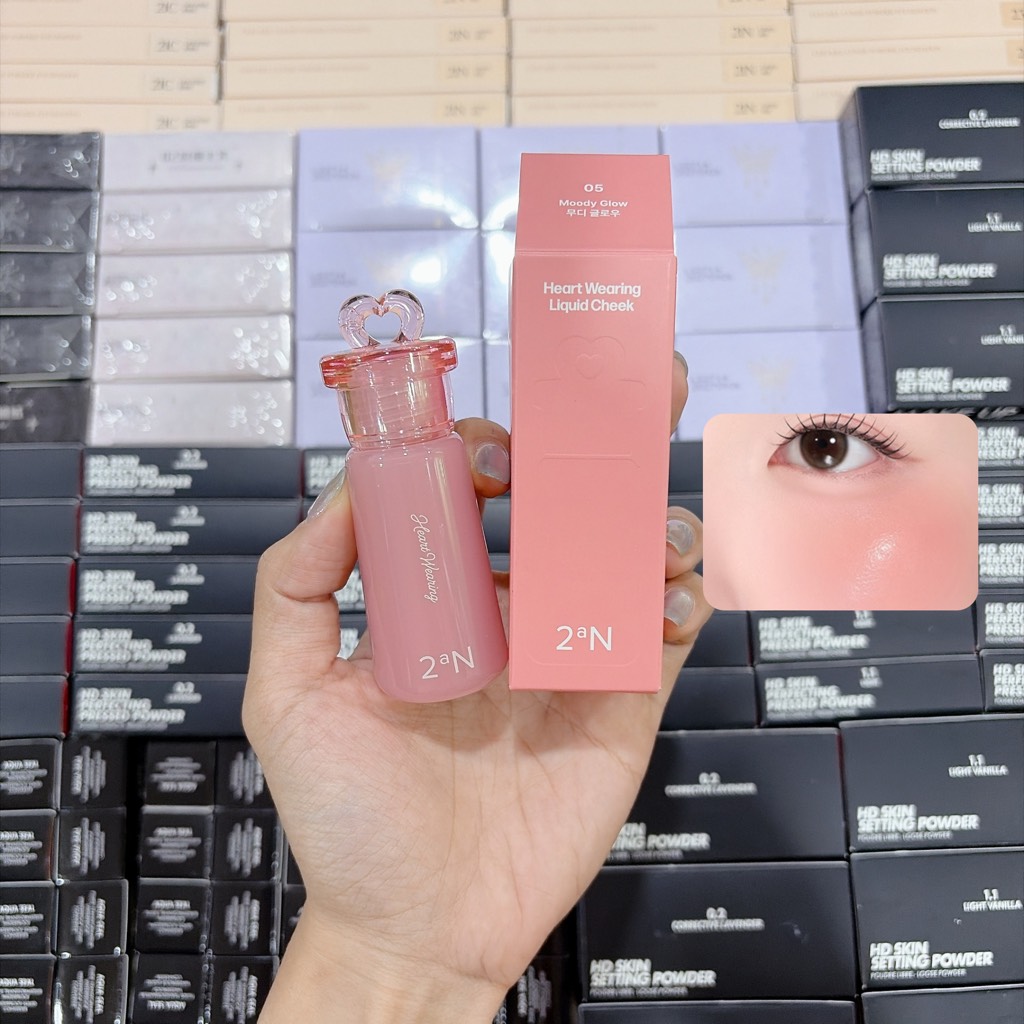 Má Hồng Kem 2aN Heart Wearing Liquid Cheek 4.4g