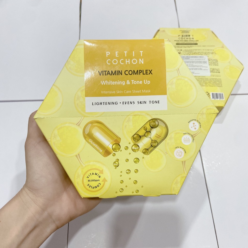 Mặt Nạ Petit Cochon Vitamin Complex Whitening & Tone Up