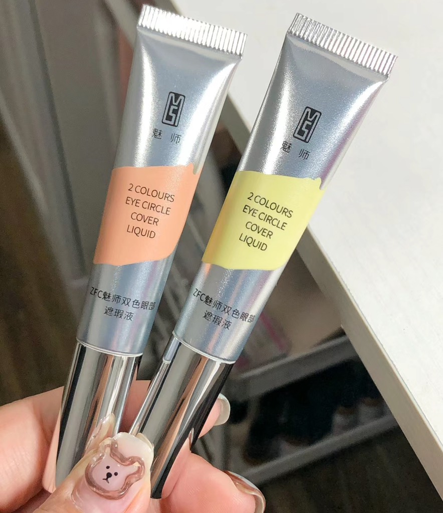 Set 2 Tuýp Che Khuyết Điểm ZFC 2 Colours Eye Circle Cover Liquid 10g