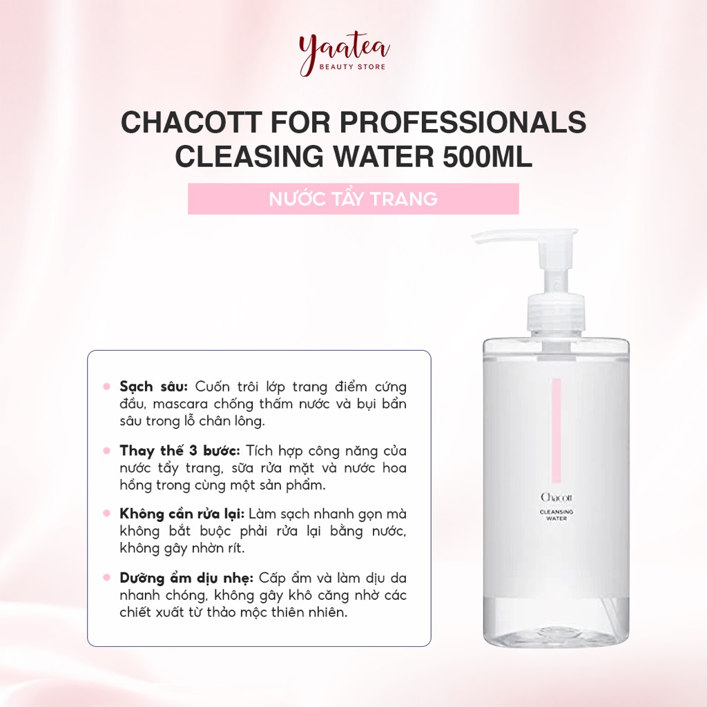 Tẩy trang Chacott 500ml