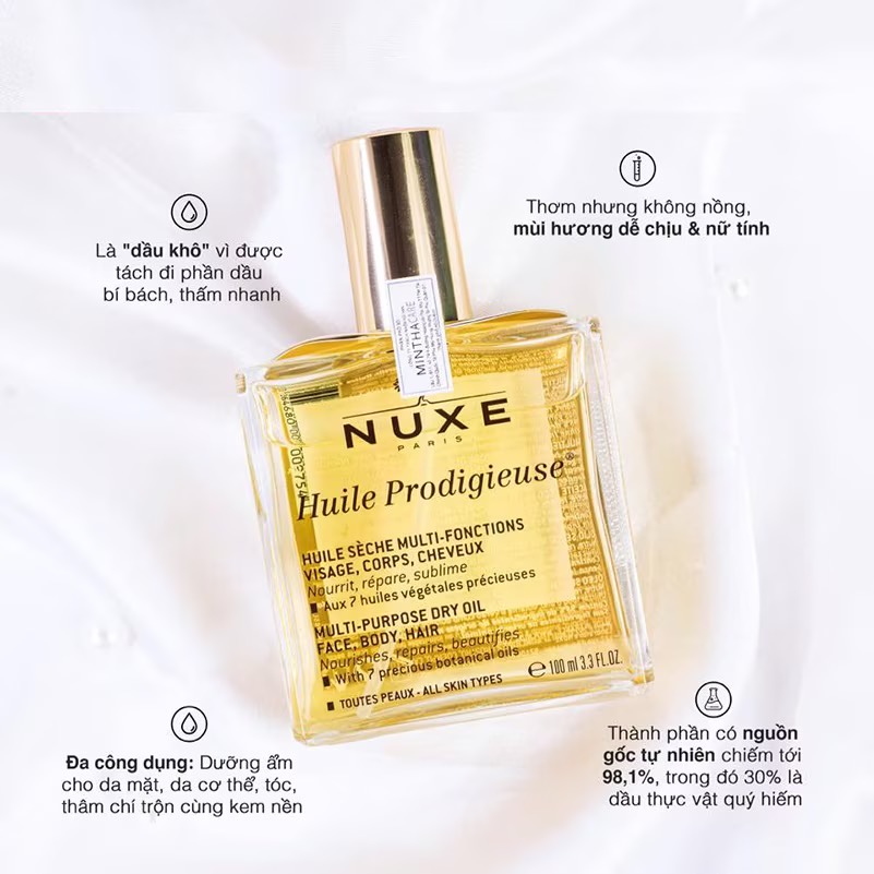 Dầu dưỡng Nuxe Huile Prodigieuse Multi-purpose Dry Oil