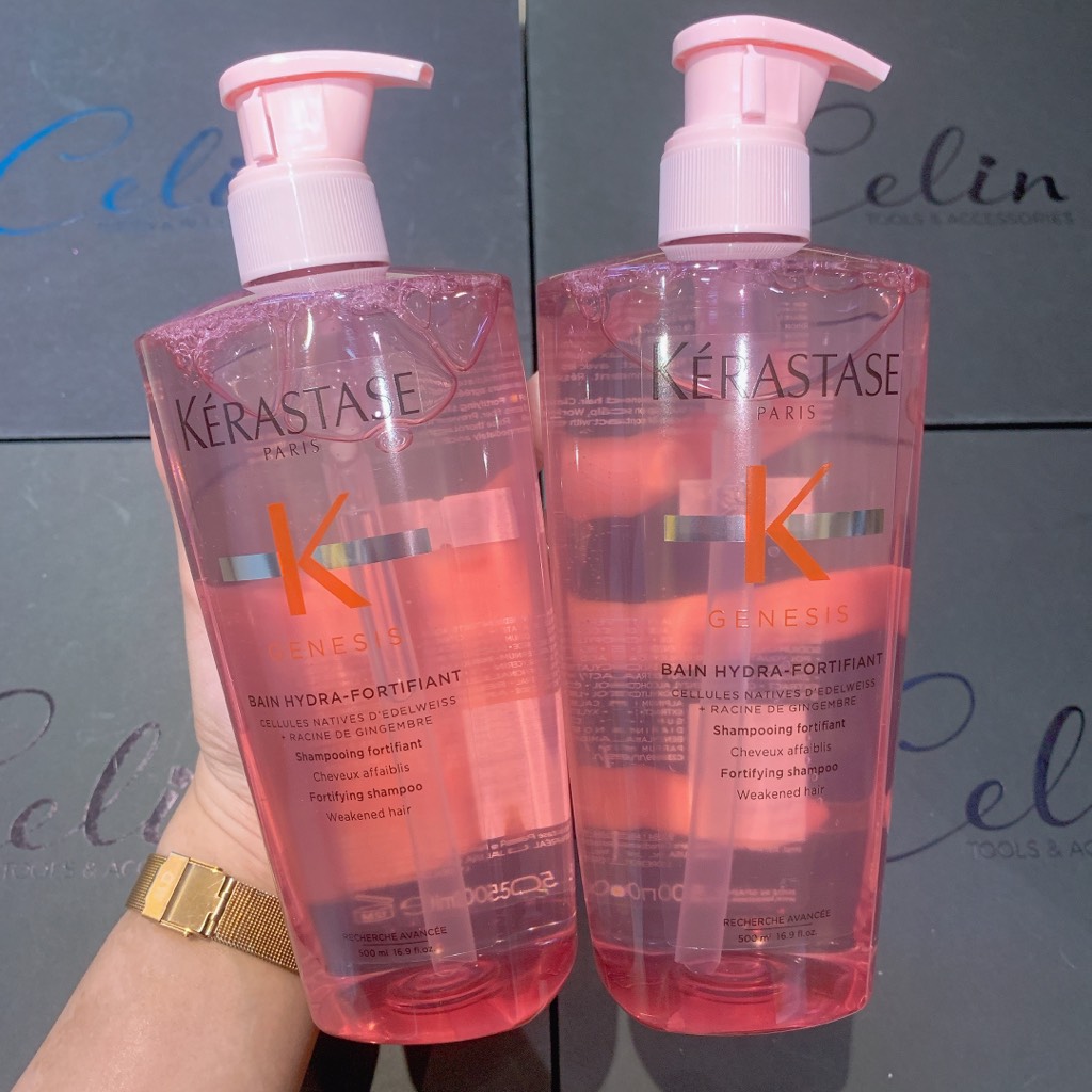Dầu Gội hồng Kerastase Genesis Bain Hydra Fortifiant