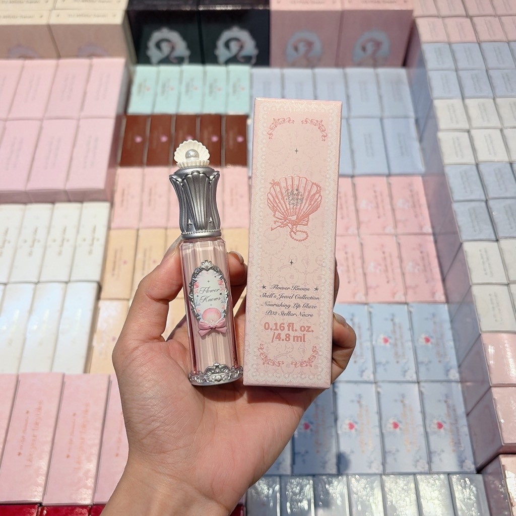 Son Bóng flower Knows Shell’s Fewel Lip Glaze