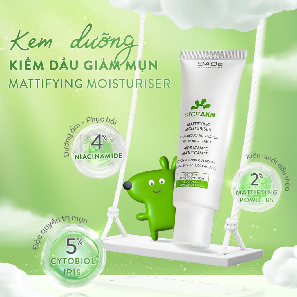 Kem Dưỡng BABE Stop AKN Mattifying Hidratante 50ml