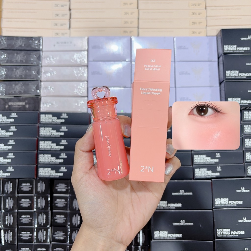 Má Hồng Kem 2aN Heart Wearing Liquid Cheek 4.4g