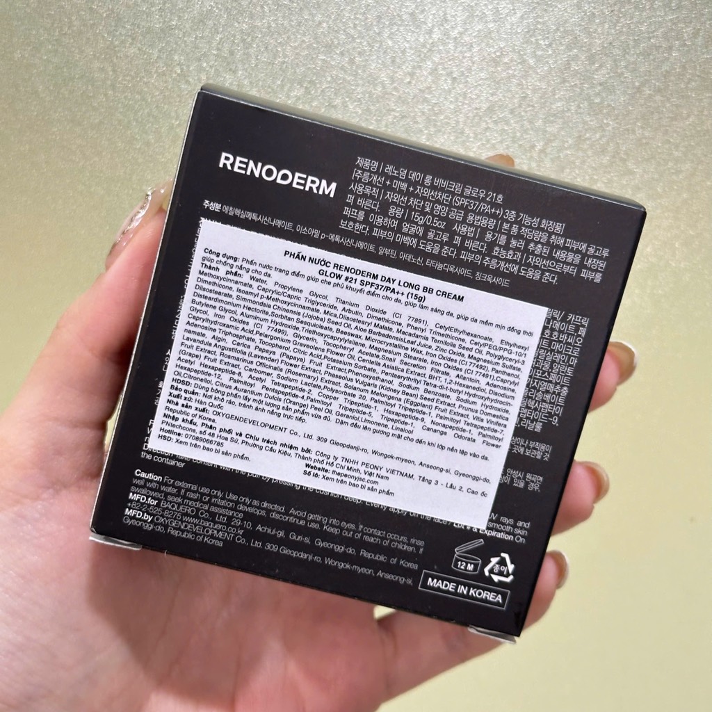 VAT - [PEONYNK] Cushion Renoderm BB Day Long BB Cream 15g