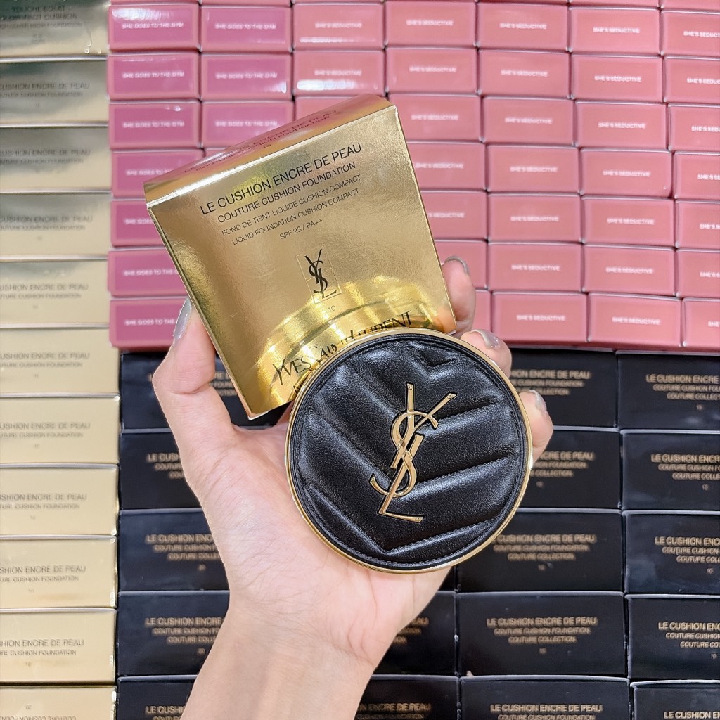 Cushion YSL Couture Vỏ Da Đen SPF23
