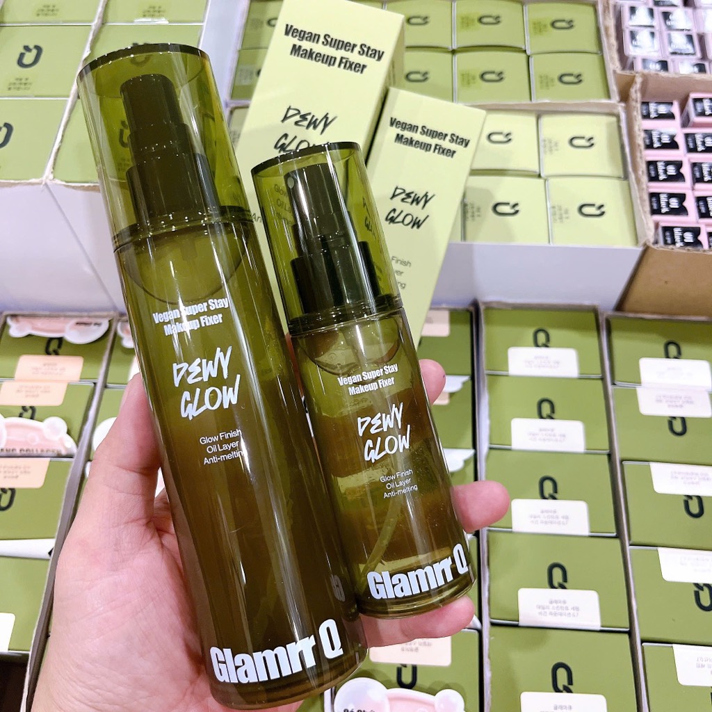 Xịt Makeup GLAMRR Q Vegan Super Stay Make Up Fixer CT