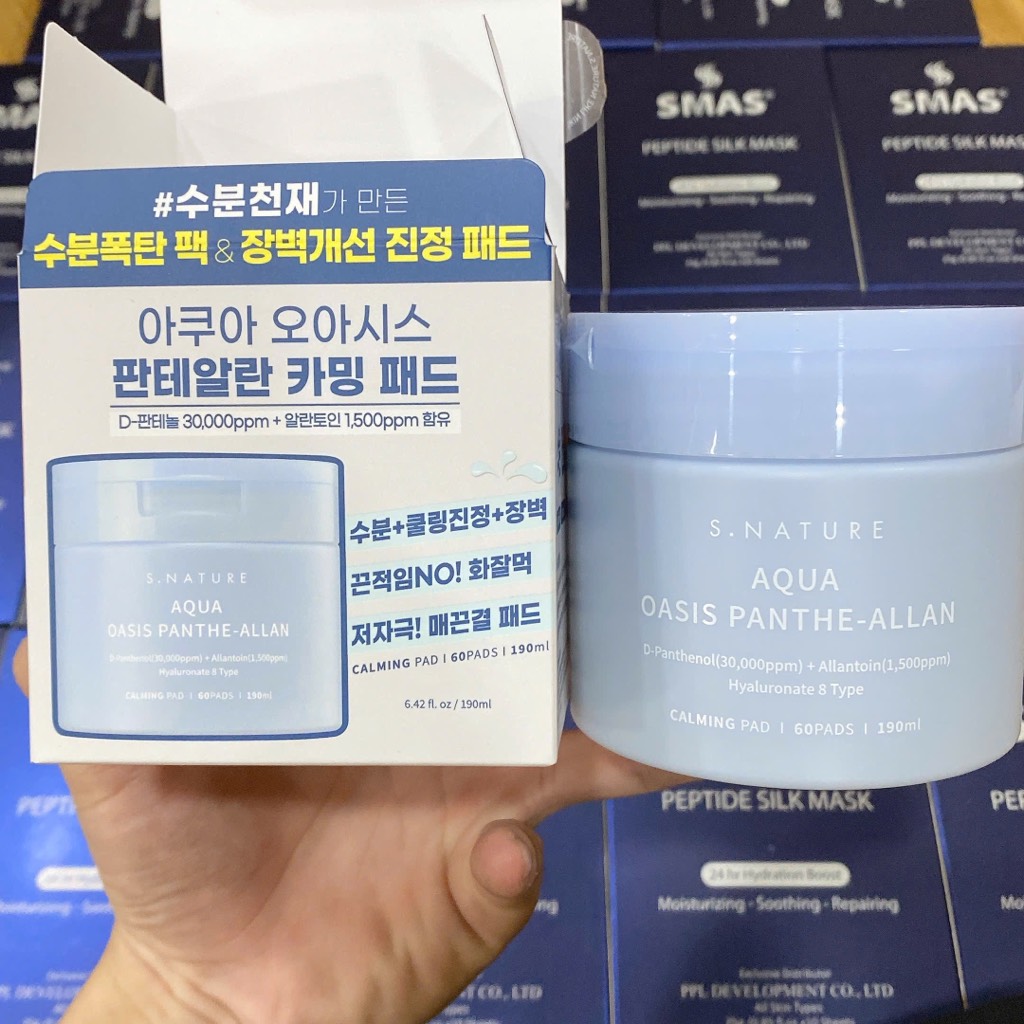 Toner Pad S.Nature Aqua Oasis Panthe Allan 60 miếng