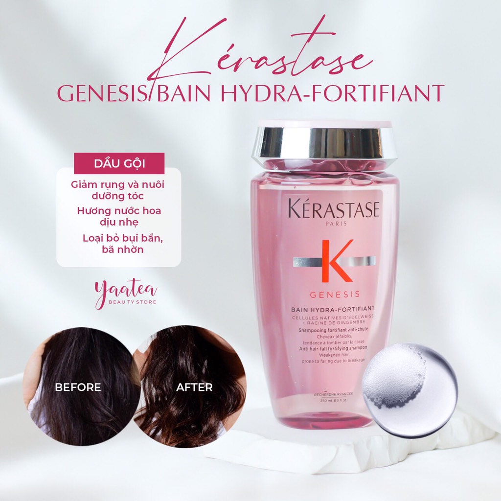 Dầu Gội hồng Kerastase Genesis Bain Hydra Fortifiant
