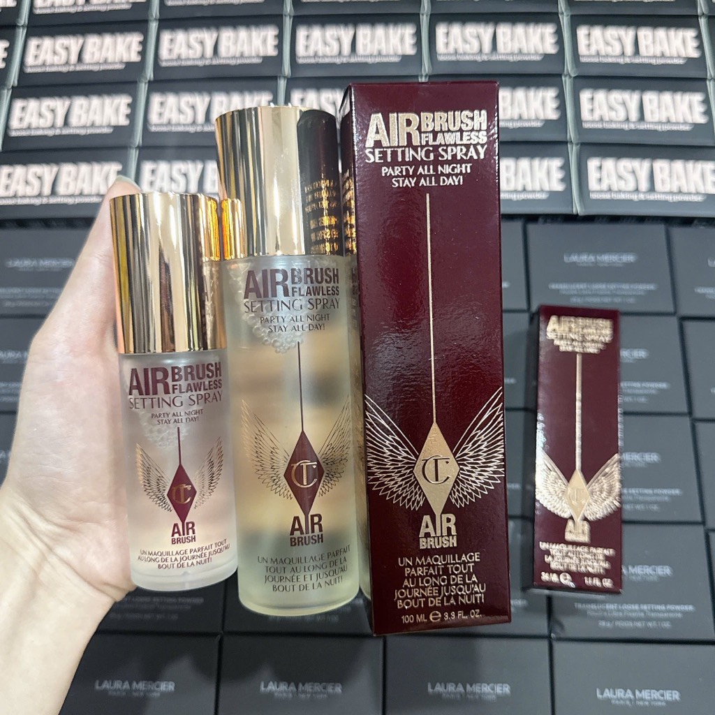 Xịt Khóa Makeup Charlotte AirBrush Flawlers