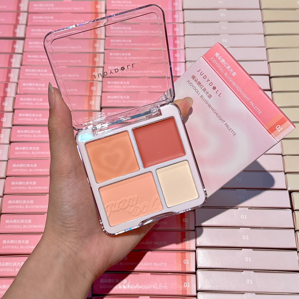Bảng Highlight & Má Hồng JUDYDOLL 4 ô