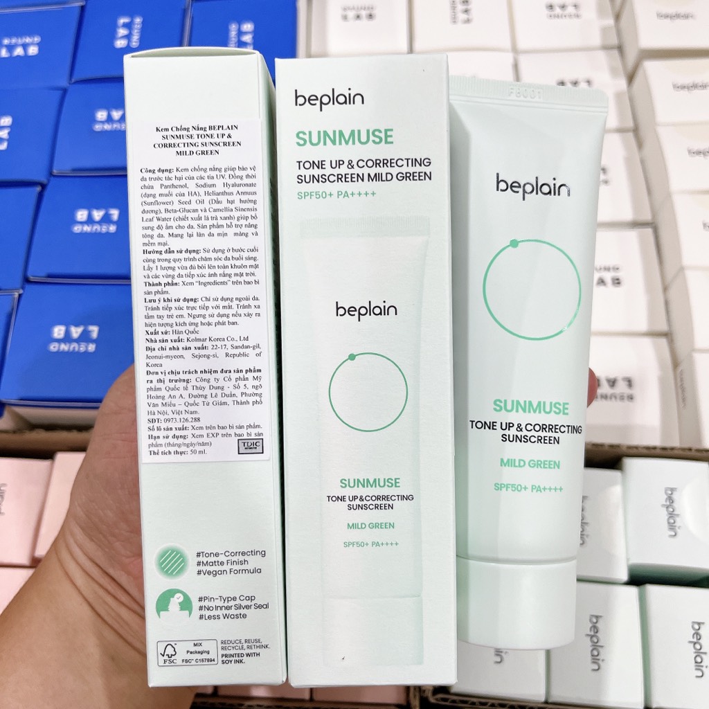 Kem Chống Nắng Beplain Sunmuse Tone Up & Correcting Sunscreen