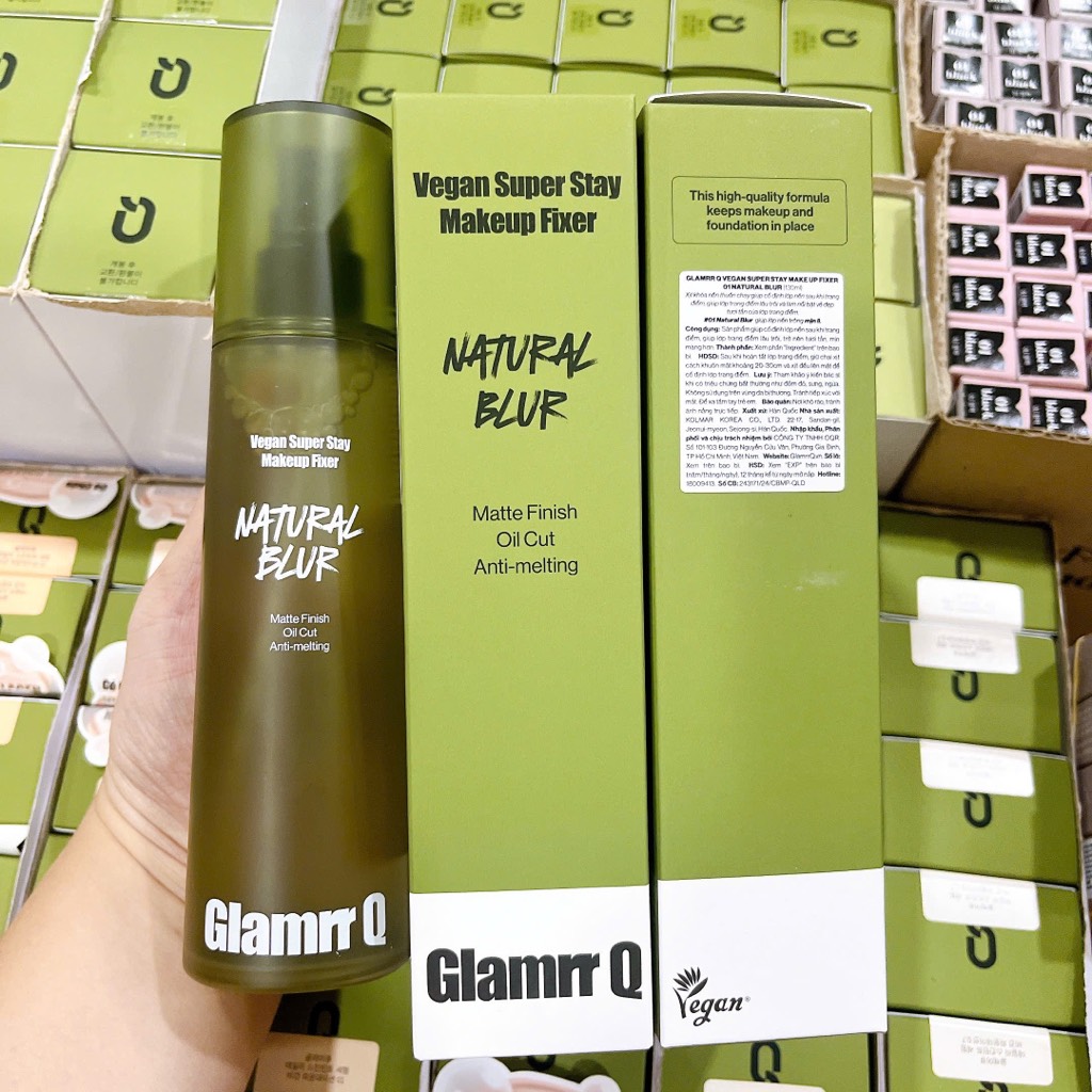 Xịt Makeup GLAMRR Q Vegan Super Stay Make Up Fixer CT