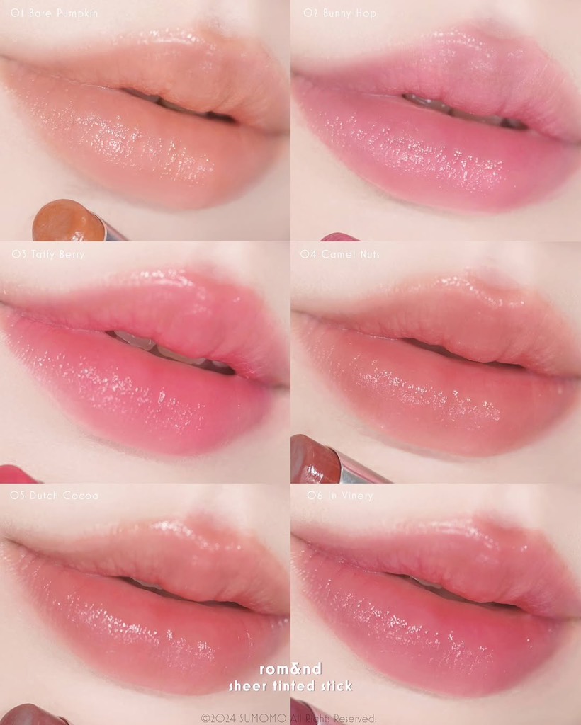 Son Thỏi ROMAND Sheer Tinted Stick 2g CT