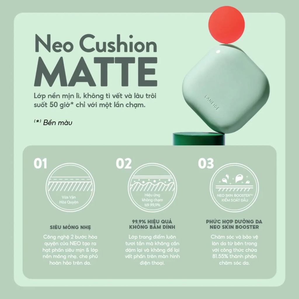 Cushion Laneige NEO The Glow ( Kèm Lõi ) 15g