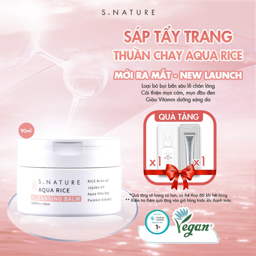 VAT - [ PEONYNK ] Sáp Tẩy Trang S.Nature Aqua Rice