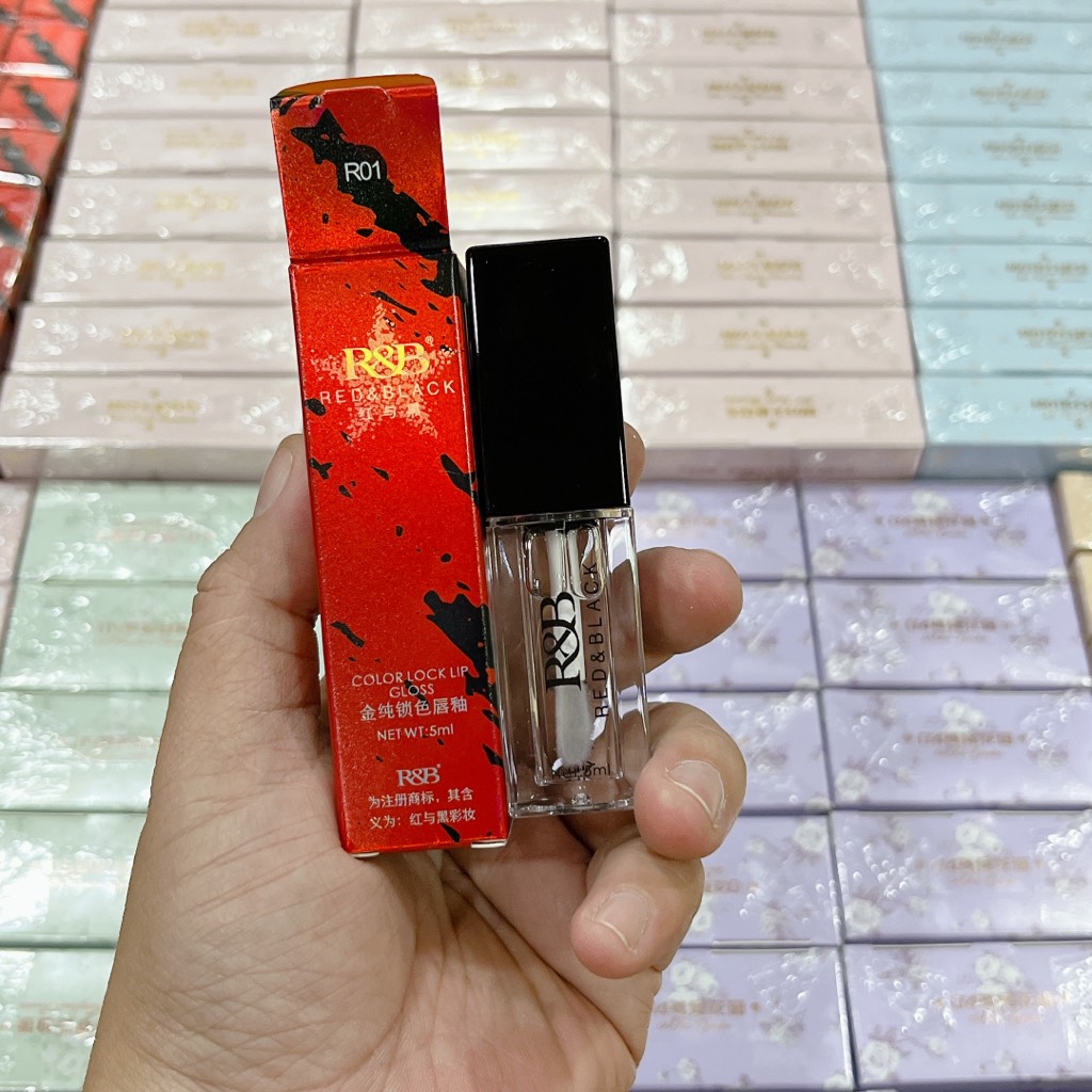Son Bóng R&B(Red&Black) Color Lock Lip Gloss 5ml - R01