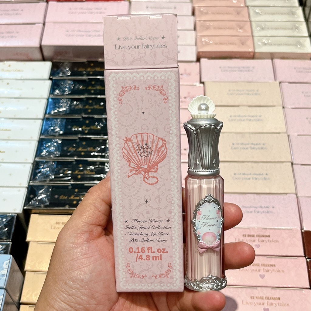 Son Bóng flower Knows Shell’s Fewel Lip Glaze