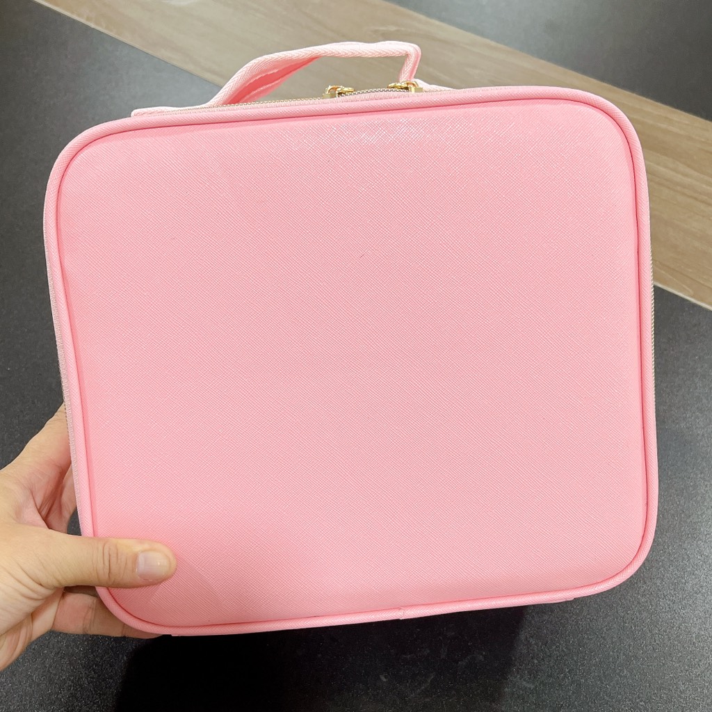 Túi Makeup Cốp da + Gương đèn
