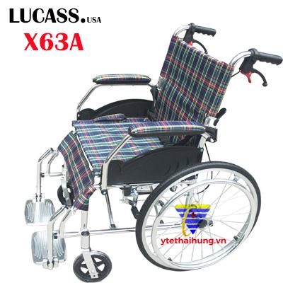 Xe lăn siêu nhẹ cho người nhỏ nhẹ và đi du lịch Lucass X63A